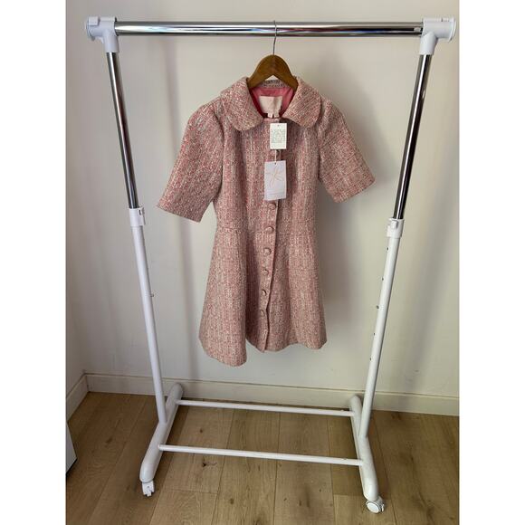 NWT Gal Meets Glam Clarissa Glam Tweed Mini Dress Size 00 - Picture 3 of 8